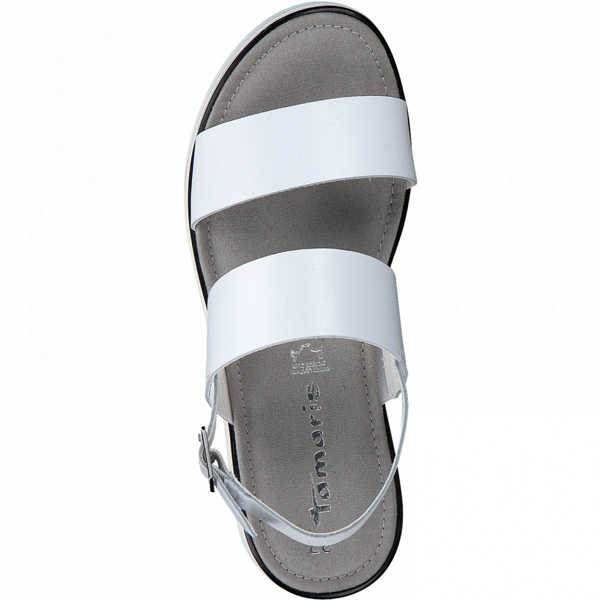 Tamaris Womens White Casual Wedges Sandals 28330 100  | Vilbury London