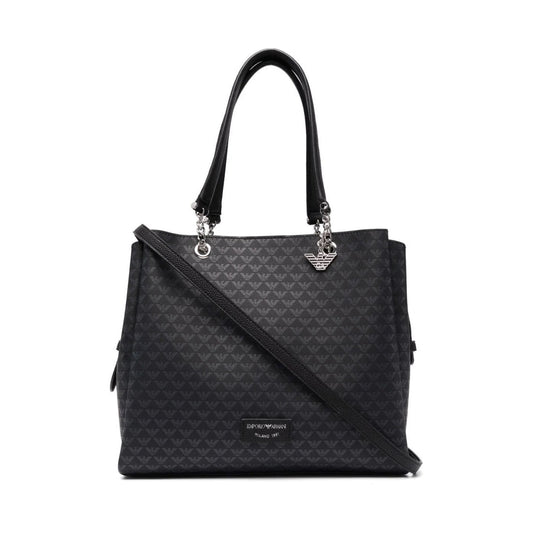 Emporio Armani womens Nero shopping bag | Vilbury London