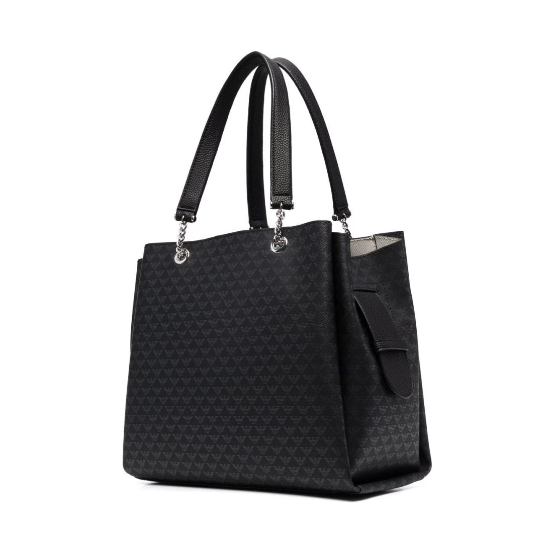 Emporio Armani womens Nero shopping bag | Vilbury London