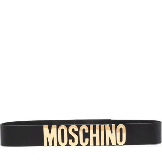 Moschino womens black belt | Vilbury London