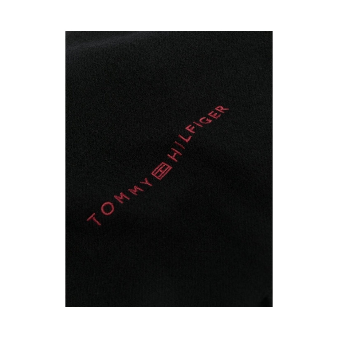 Tommy Hilfiger mens Black 1985 scarf woven | Vilbury London