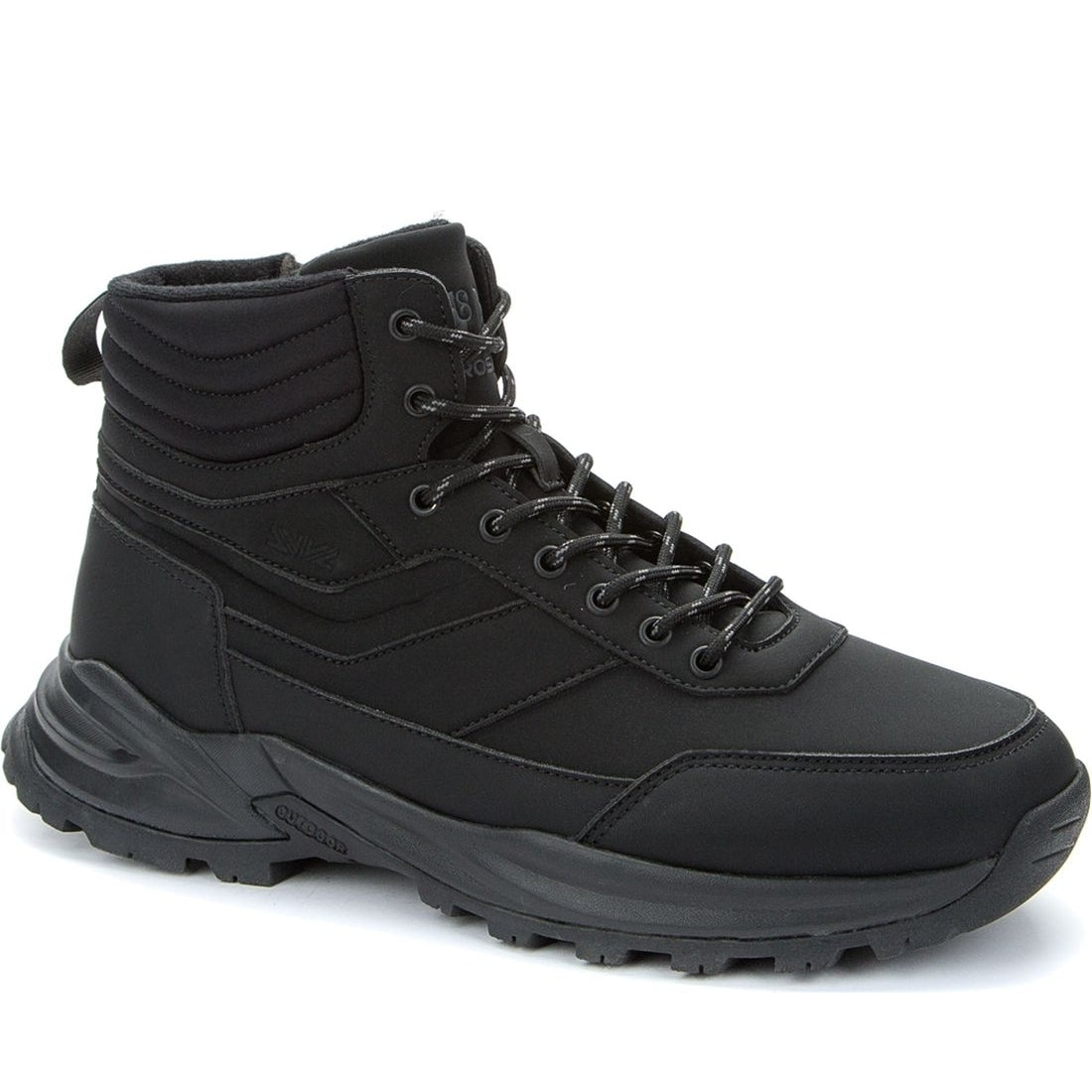 Crosby mens black warm boots | Vilbury London