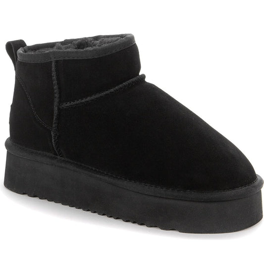 Keddo womens black warm boots | Vilbury London