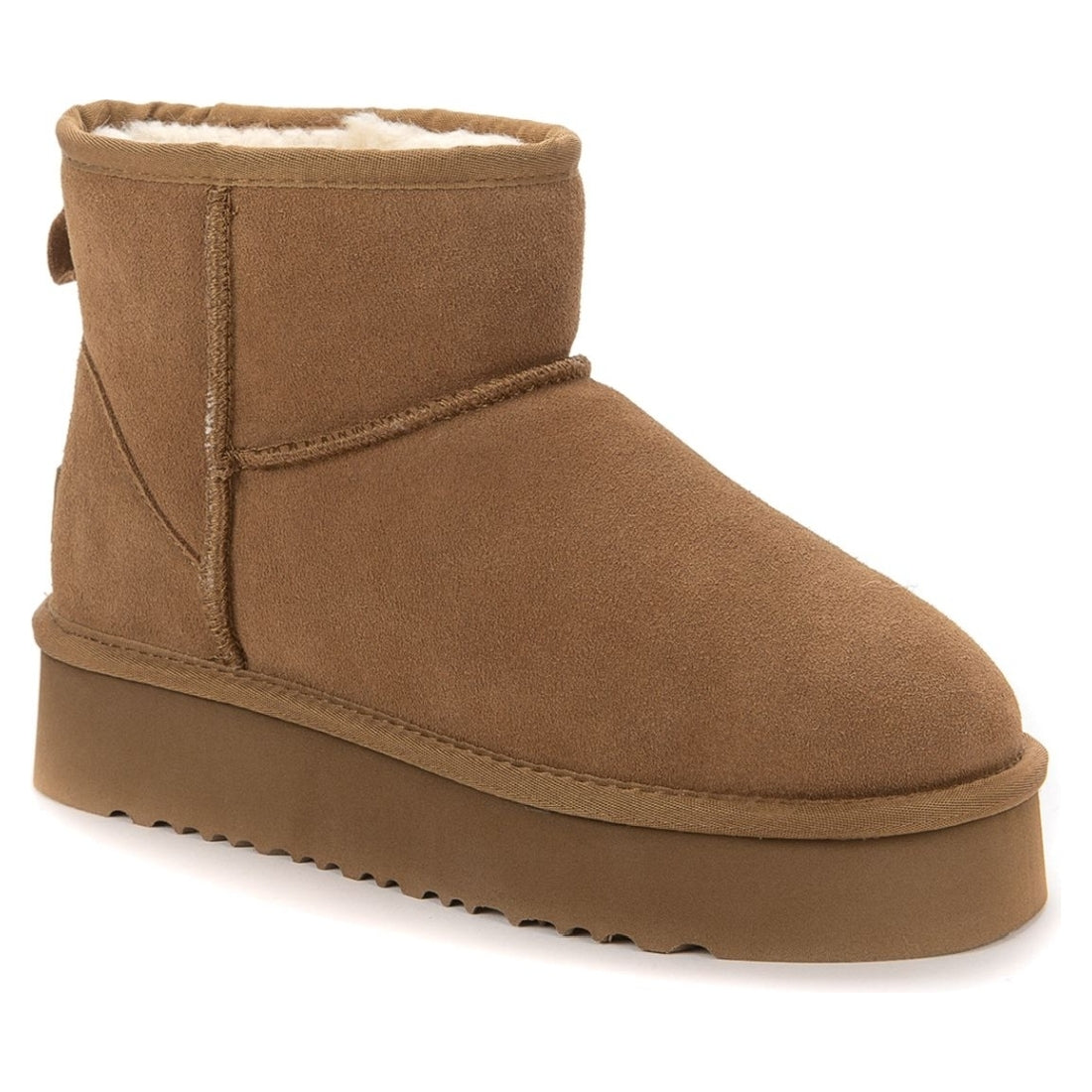 Keddo womens beige warm boots | Vilbury London