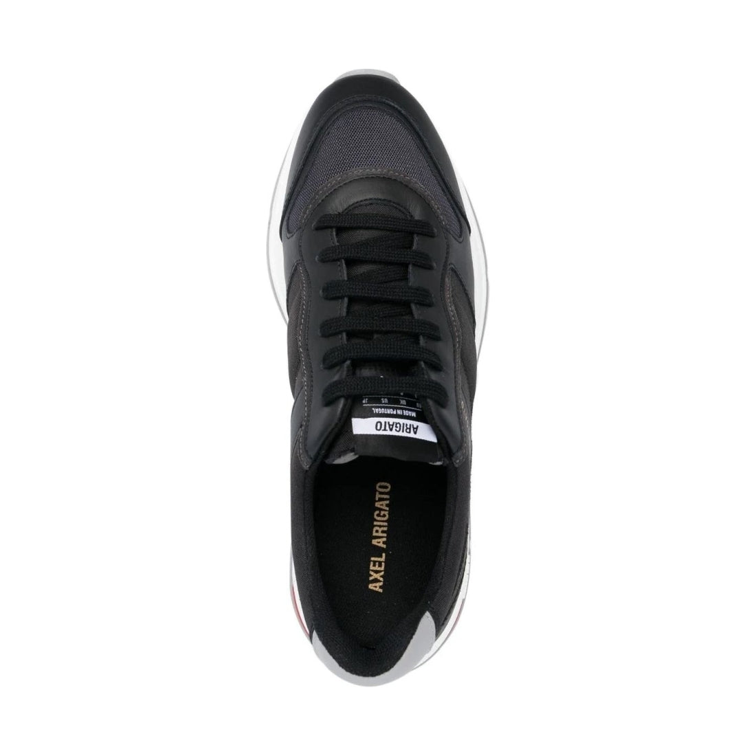 AXEL ARIGATO mens black, dark grey rush sneaker | Vilbury London