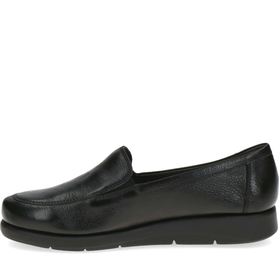 Caprice womens black nappa casual closed loafers | Vilbury London