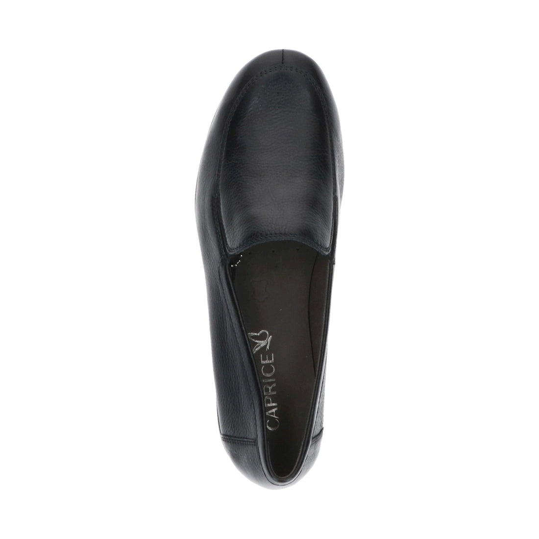 Caprice womens black nappa casual closed loafers | Vilbury London