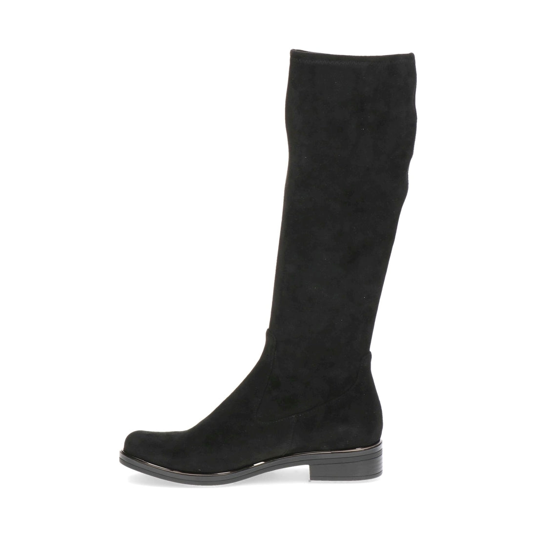 Caprice womens black stretch casual closed boots | Vilbury London