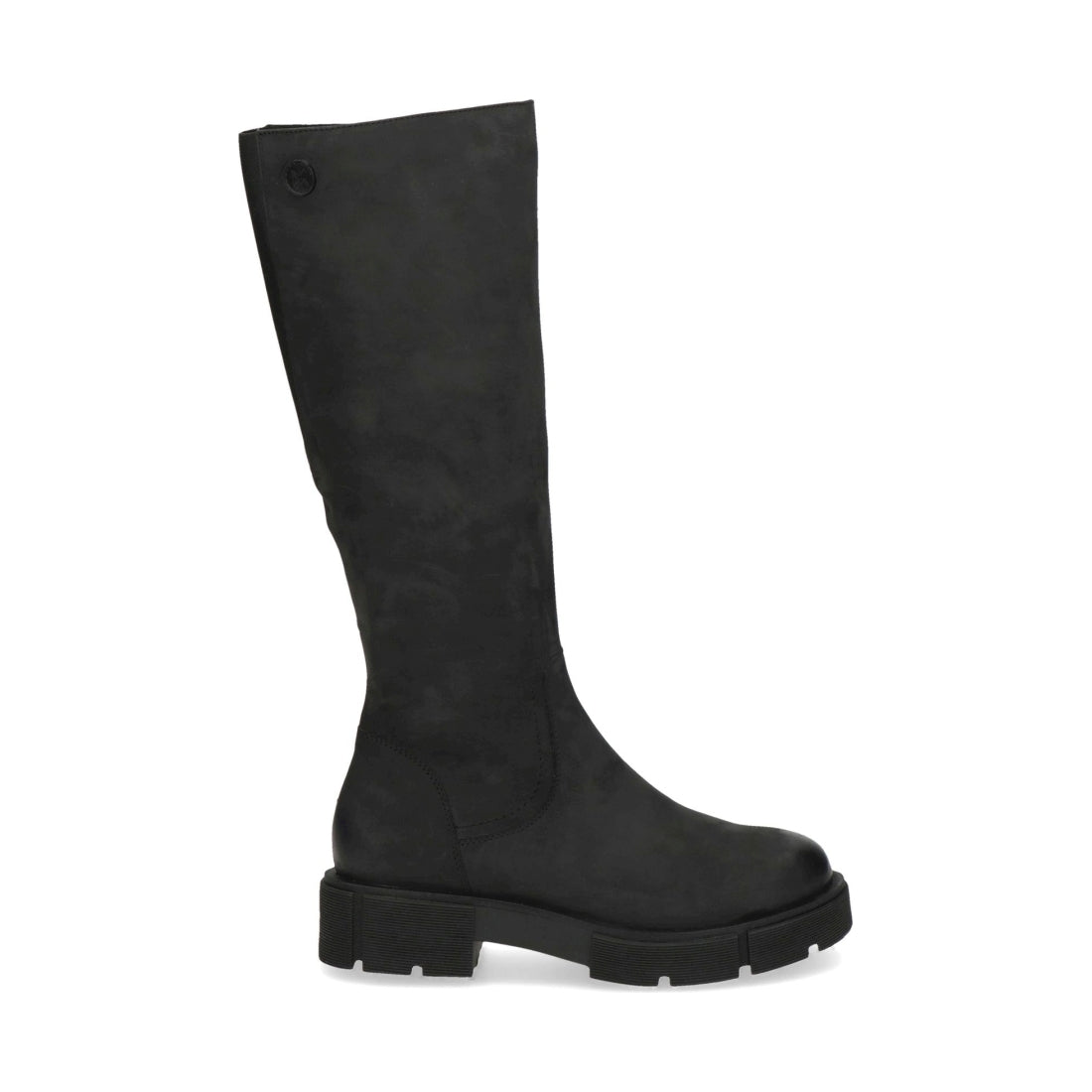 Caprice womens black nubuc casual closed boots | Vilbury London