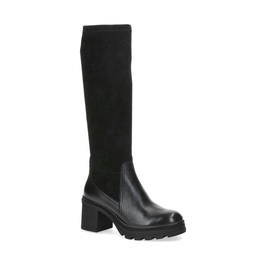 Caprice womens black comb casual closed boots | Vilbury London
