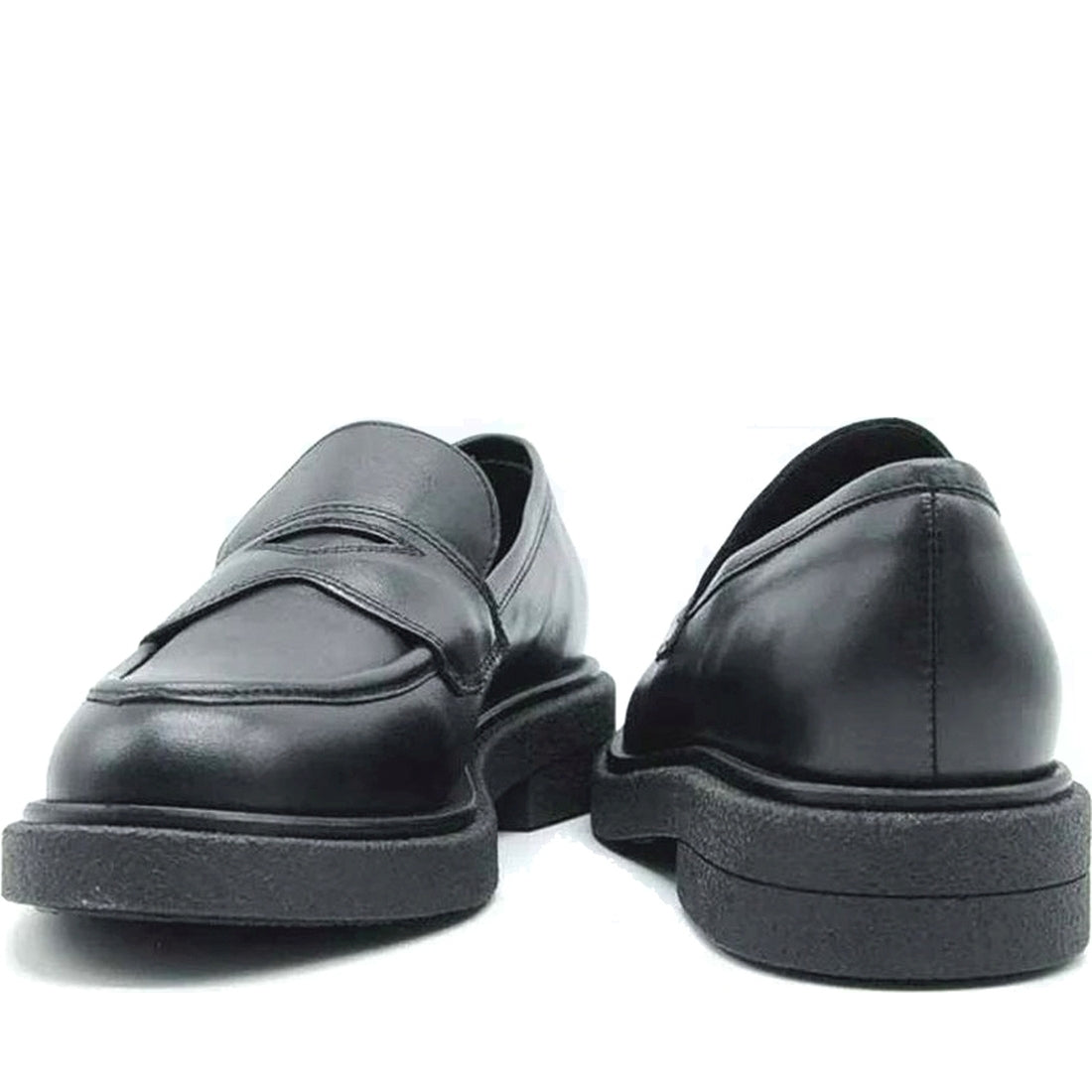 CARMENS womens nero brook clam loafers | Vilbury London