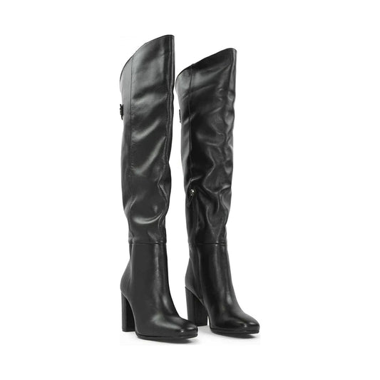 CARMENS womens nero michelle high boots | Vilbury London