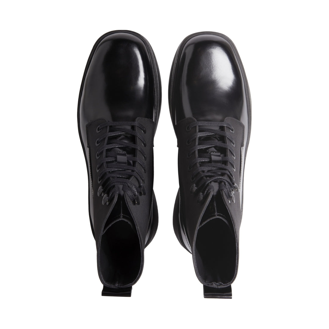 Calvin Klein mens triple black lace up boot mix | Vilbury London