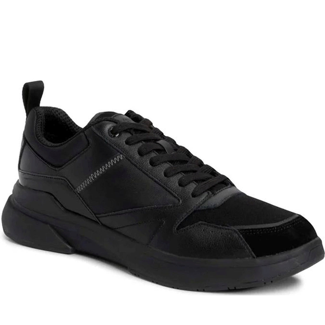 Calvin Klein mens black, magnet low top lace up mix sport shoe | Vilbury London