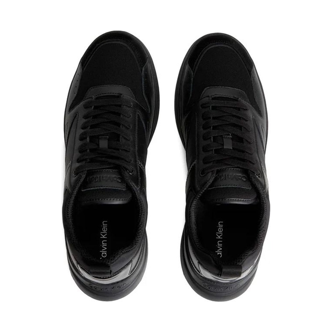 Calvin Klein mens black, magnet low top lace up mix sport shoe | Vilbury London