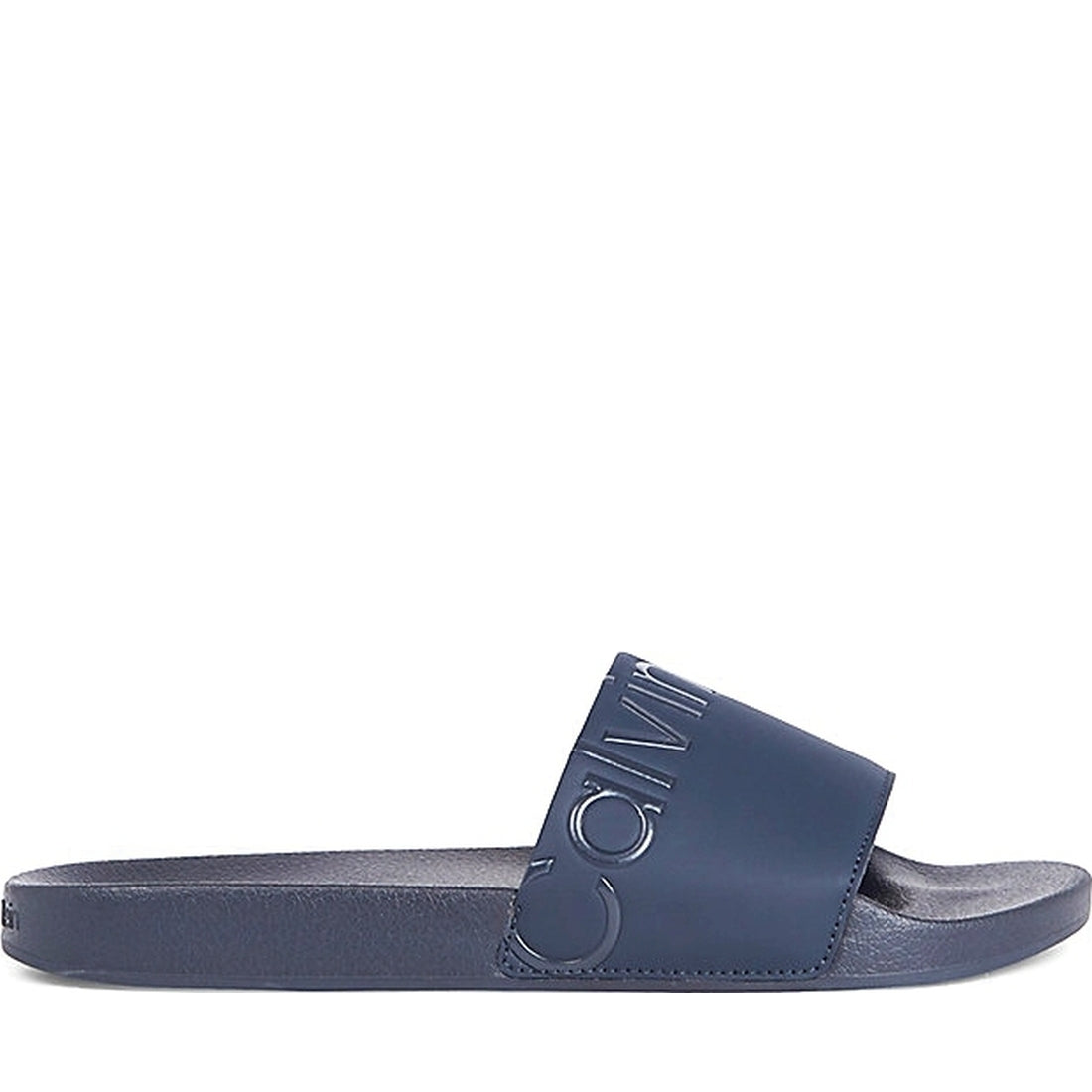 Calvin Klein mens calvin navy casual open pool slide | Vilbury London