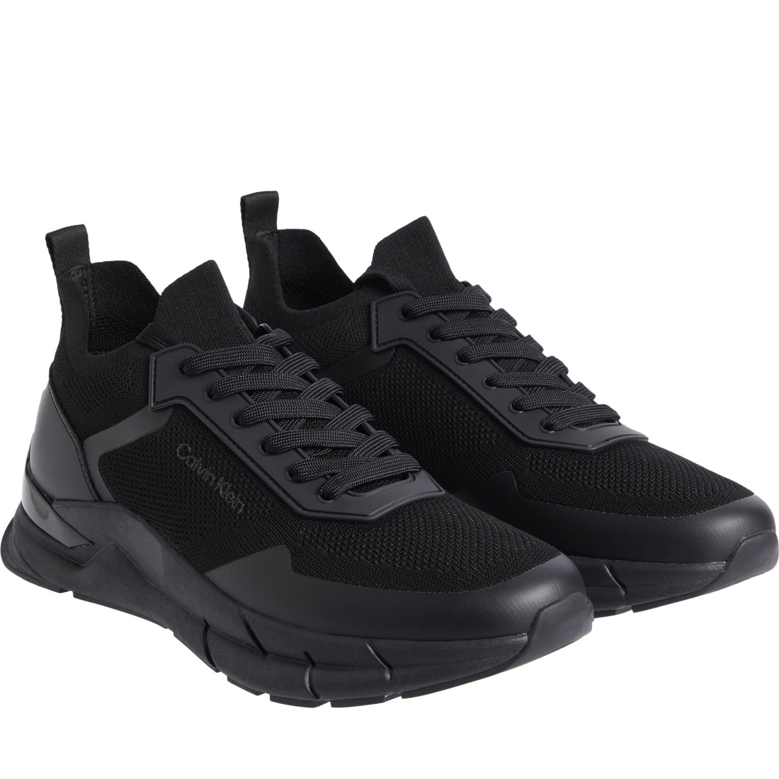 Calvin Klein mens triple black low top lace up sport shoe | Vilbury London