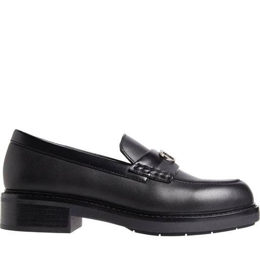 Calvin Klein womens black sole loafer | Vilbury London