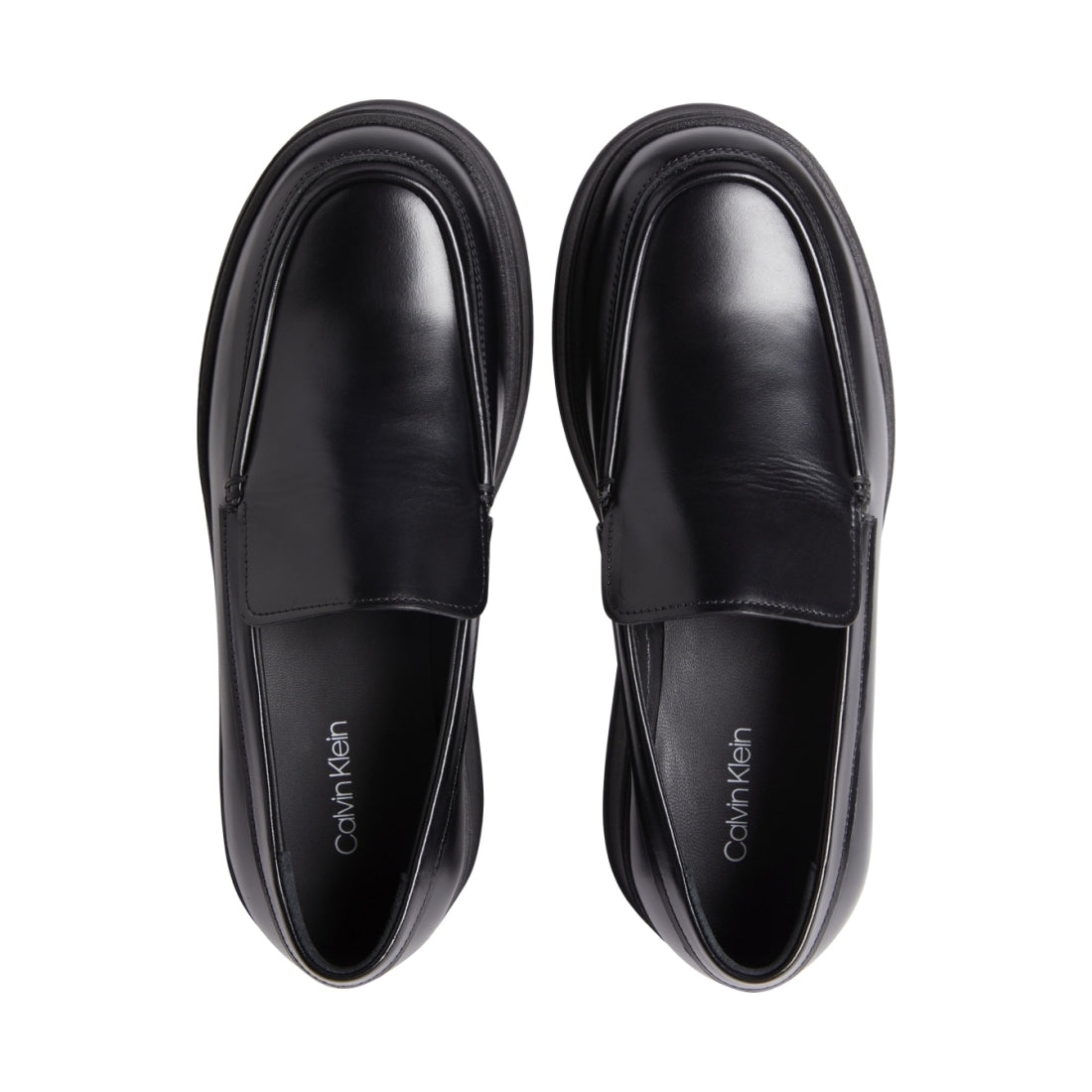 Calvin Klein womens black pitched loafer | Vilbury London