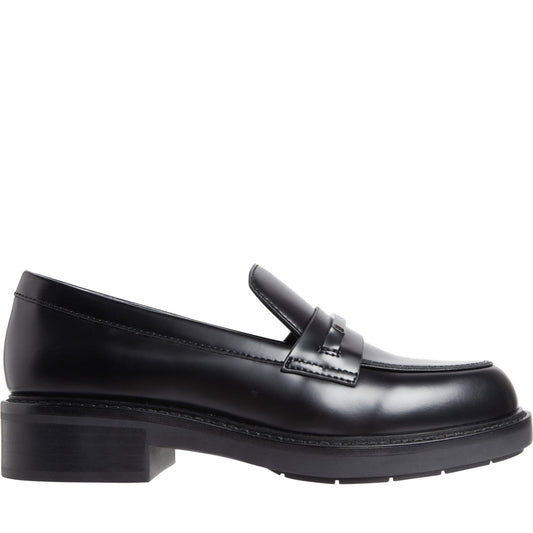 Calvin Klein womens black sole loafer | Vilbury London