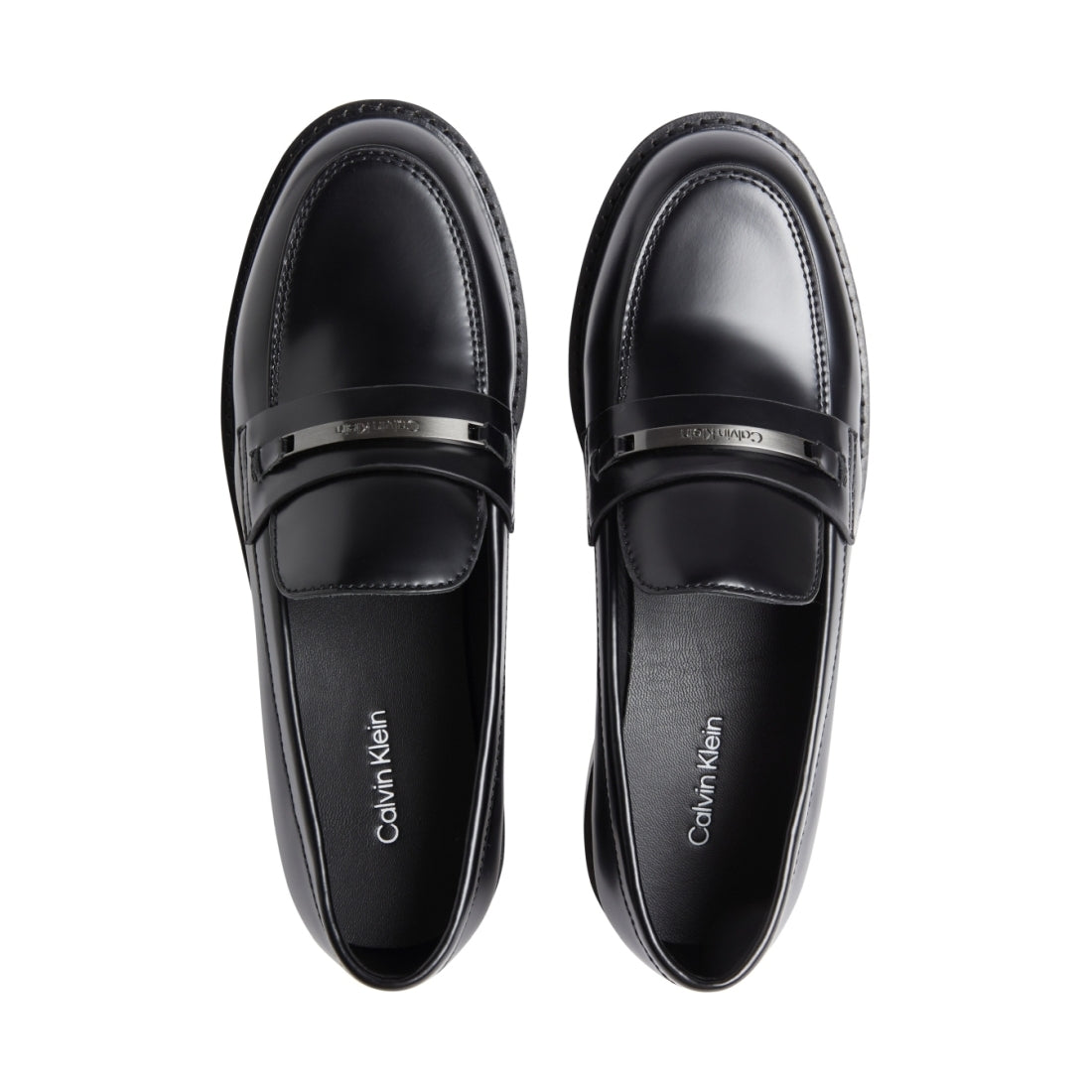 Calvin Klein womens black sole loafer | Vilbury London