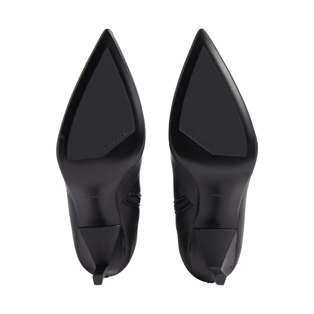 Calvin Klein womens black geo stil stretch ankle boot | Vilbury London