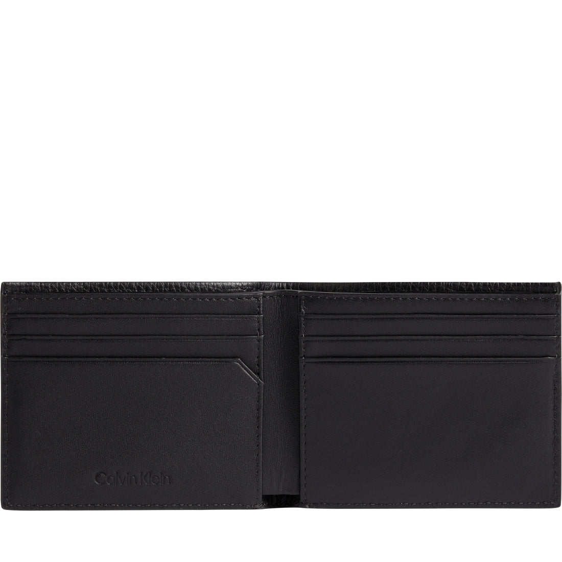 Calvin Klein mens black minimalism 6cc w/bill wallets | Vilbury London