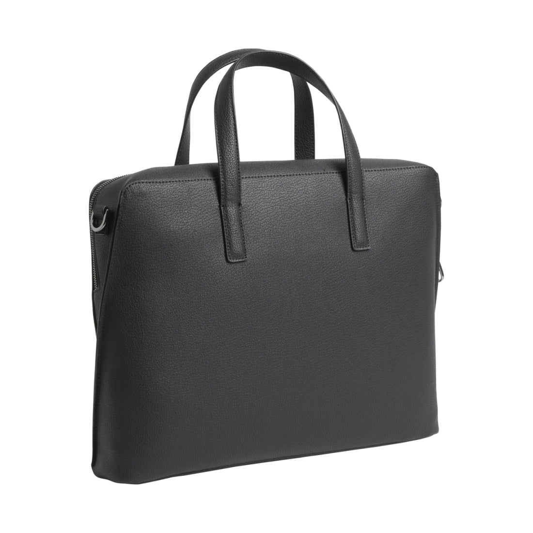 Calvin Klein mens black diagonal laptop bag | Vilbury London