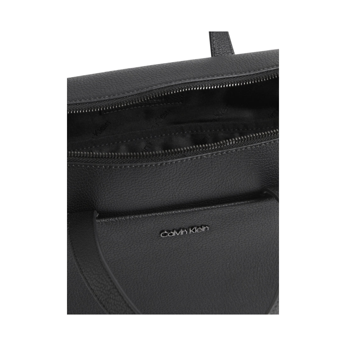 Calvin Klein mens black diagonal laptop bag | Vilbury London