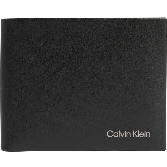 Calvin Klein mens black concise 6cc w/bill wallets | Vilbury London