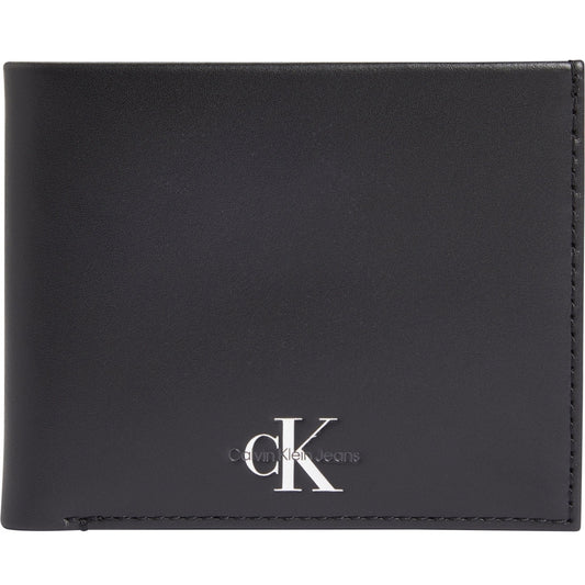 Calvin Klein Jeans mens black monogram soft wallets | Vilbury London