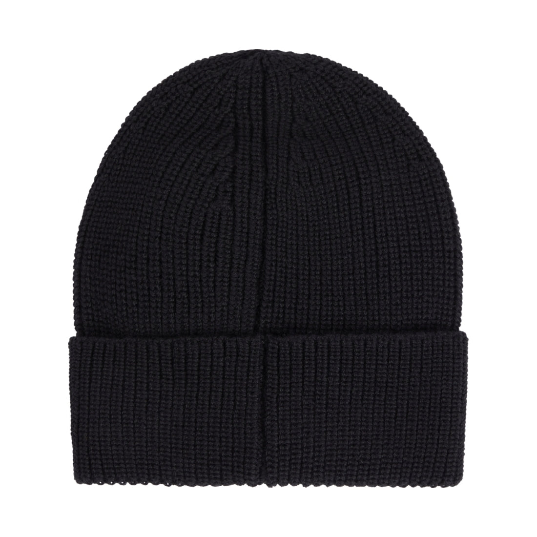 Calvin Klein Jeans mens black mono logo patch beanie | Vilbury London