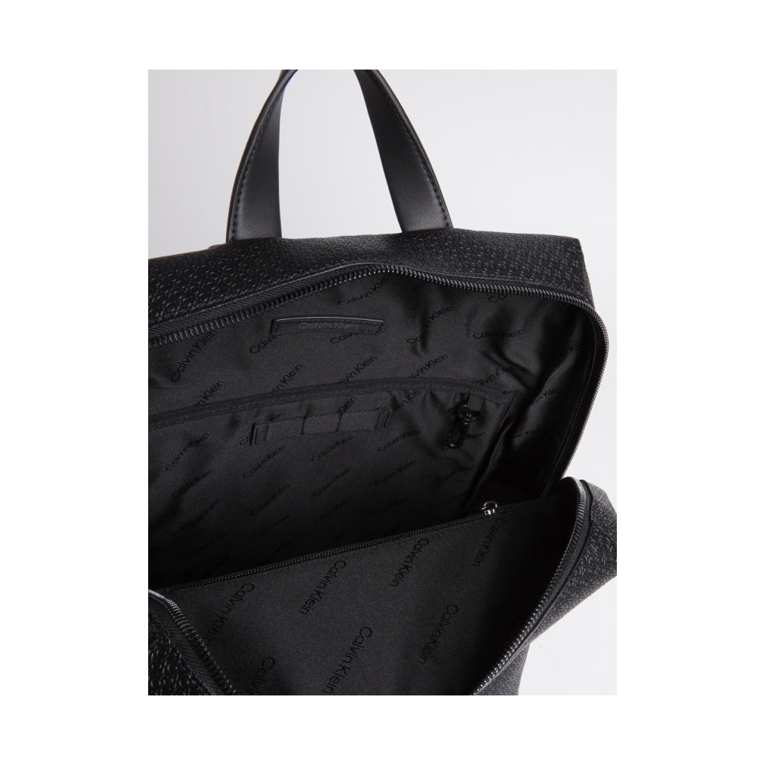 Calvin Klein mens blanano mono minimalism squared backpack | Vilbury London