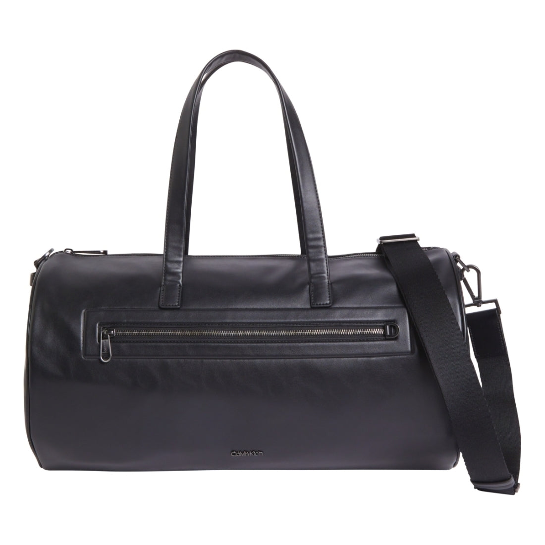 Calvin Klein mens black elevated barrel bag | Vilbury London