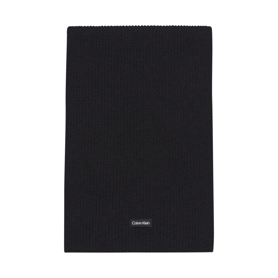 Calvin Klein mens black daddy knit scarf | Vilbury London