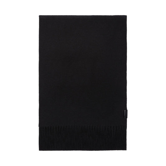 Calvin Klein mens black classic woven scarf | Vilbury London