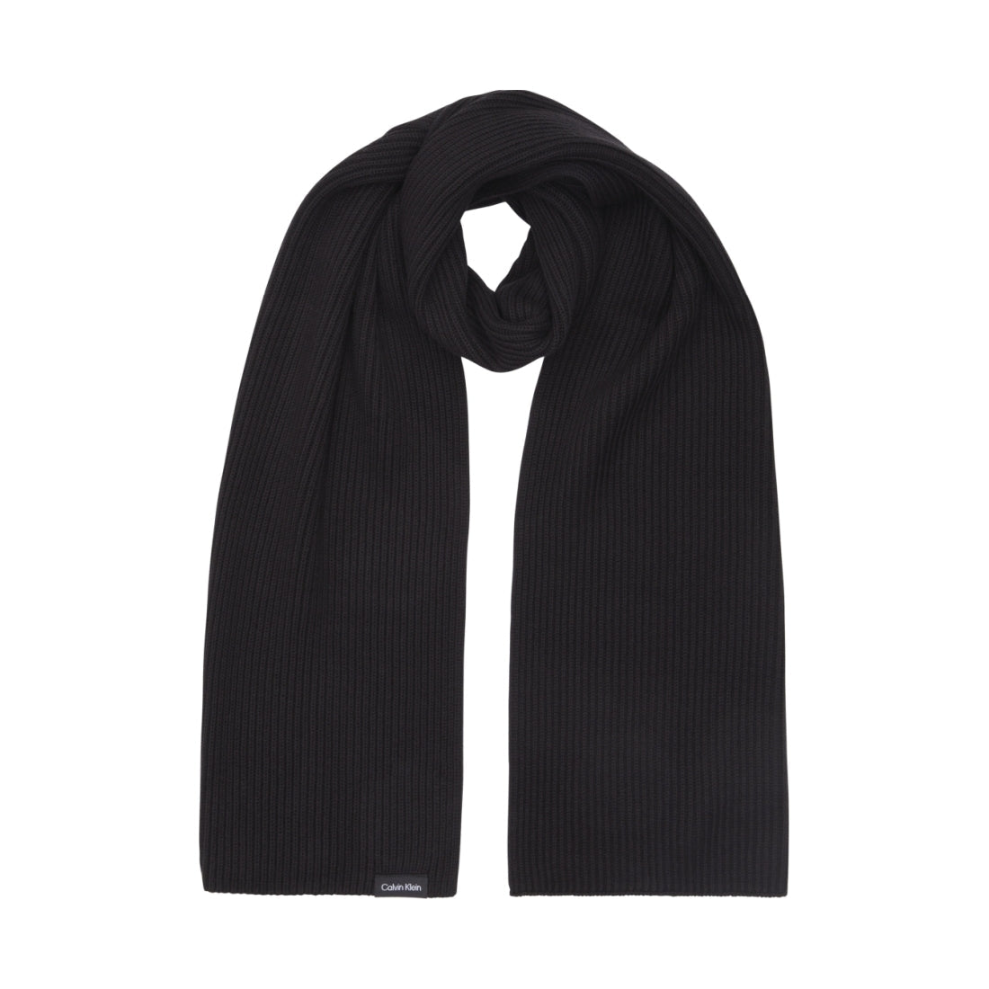 Calvin Klein mens black gs classic scarf+beanie | Vilbury London