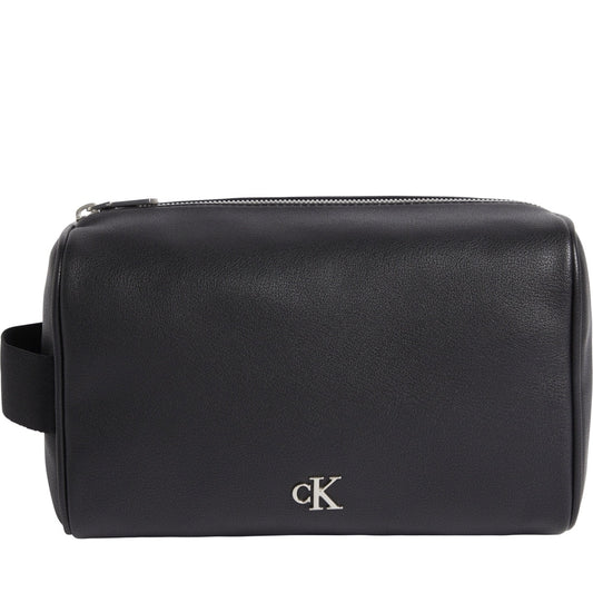 Calvin Klein Jeans mens black mono washbag | Vilbury London