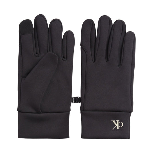 Calvin Klein Jeans mens black monologo embro gloves | Vilbury London