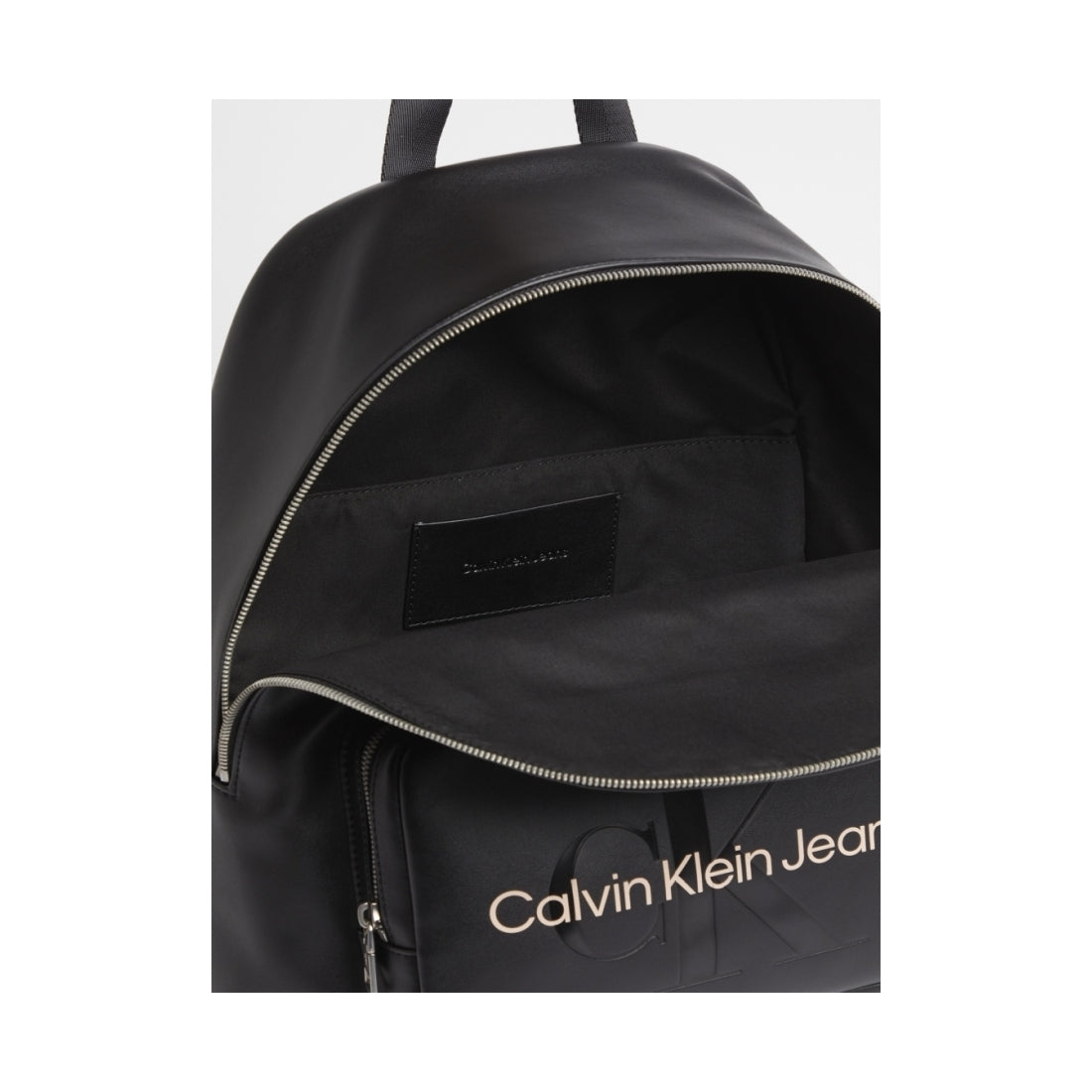 Calvin Klein Jeans womens blawith rose sculpted campus mono backpack | Vilbury London