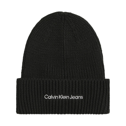 Calvin Klein Jeans womens black institutional beanie | Vilbury London