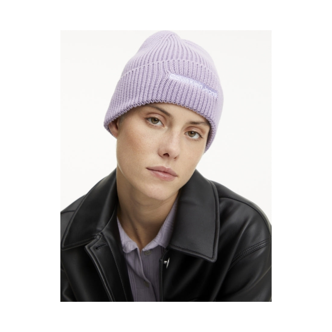 Calvin Klein Jeans womens lavender aura institutional beanie | Vilbury London