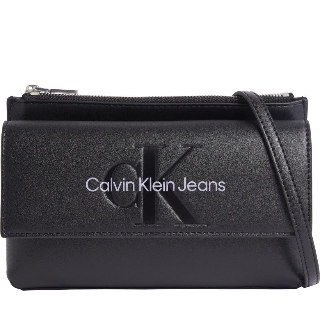 Calvin Klein Jeans womens fashion black sculpted mono crossbody | Vilbury London