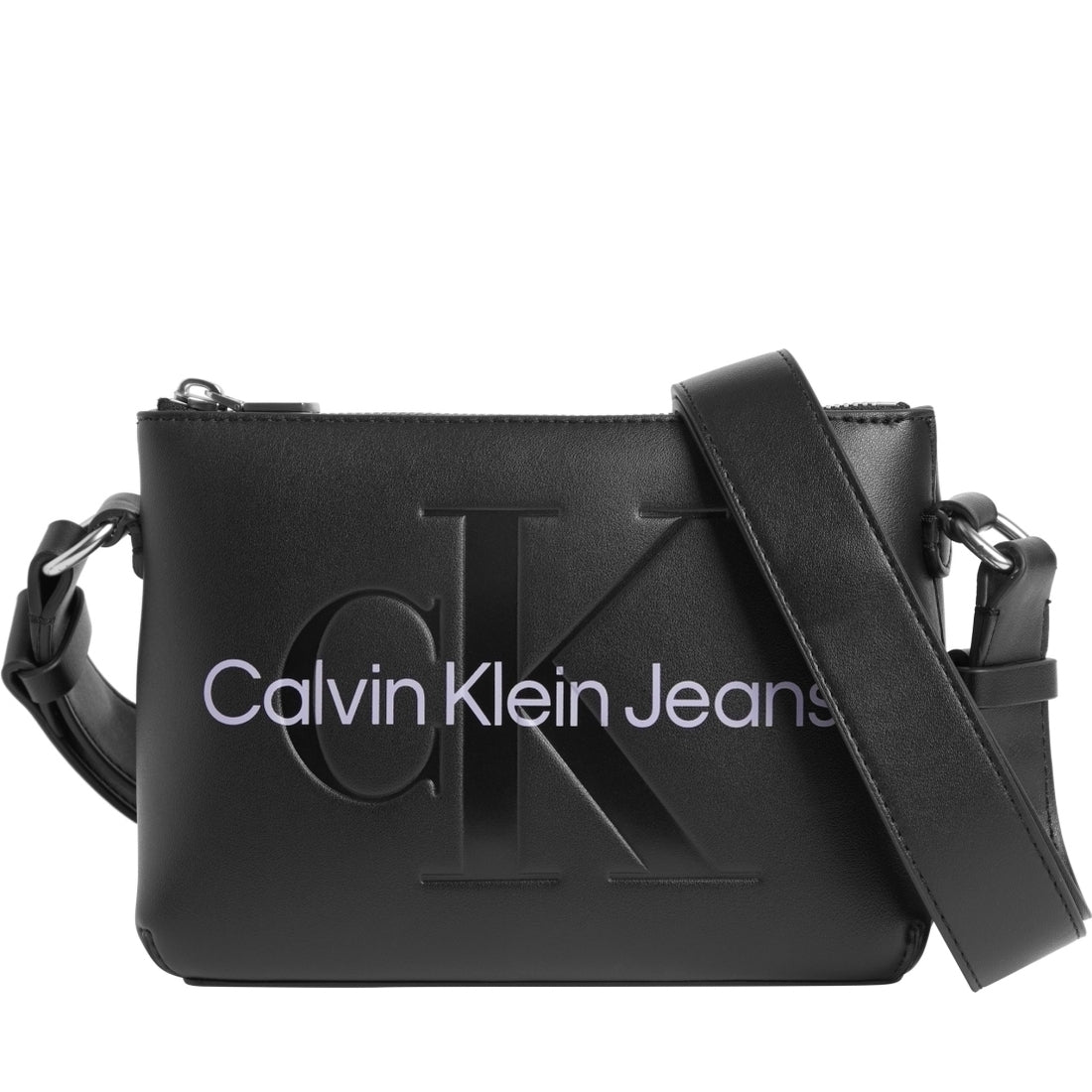 Calvin Klein Jeans womens fashion black sculpted camera pouch mono | Vilbury London