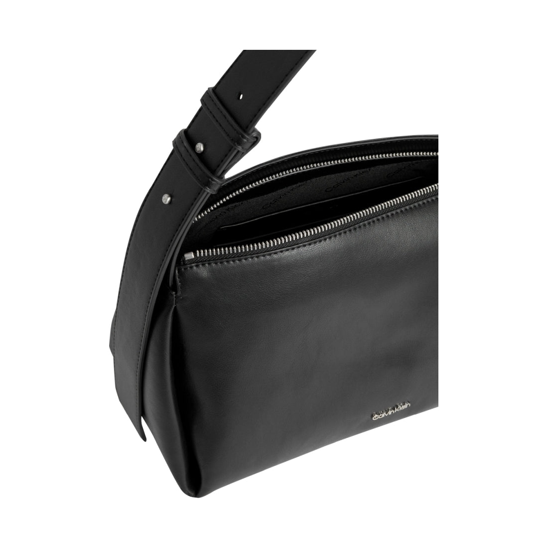 Calvin Klein womens black elevated soft shoulder bag | Vilbury London
