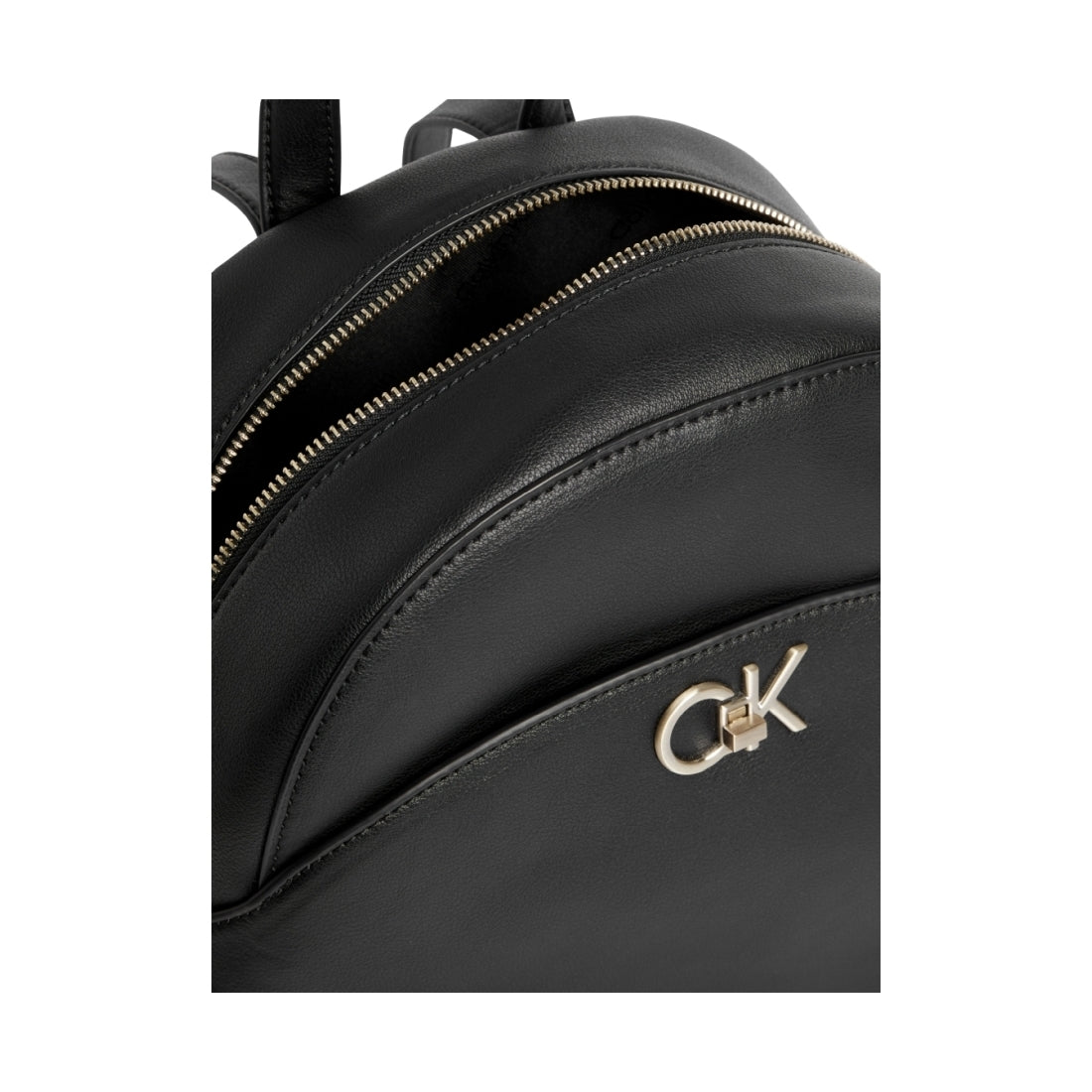 Calvin Klein womens black re-lo domed backpack | Vilbury London