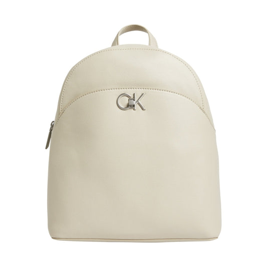 Calvin Klein womens stoney beige re-lo domed backpack | Vilbury London
