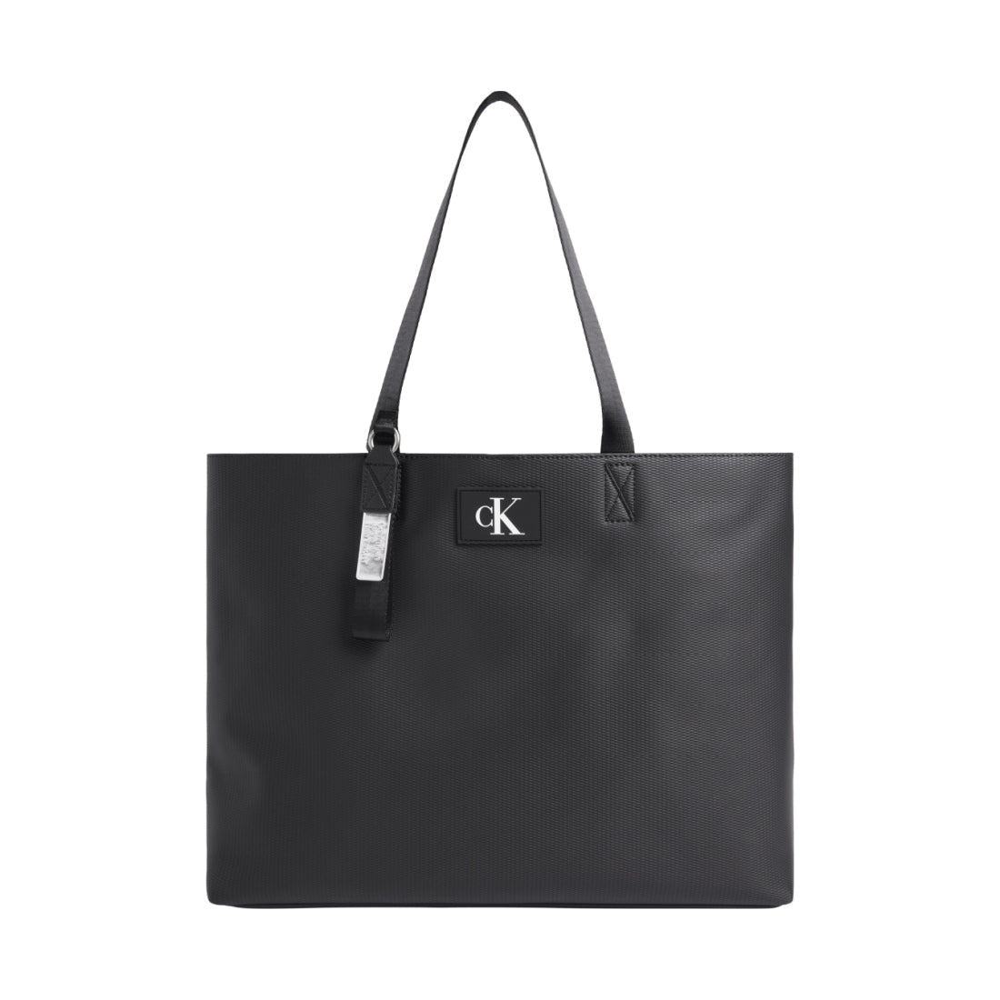 Calvin Klein Jeans womens black tagged slim tote | Vilbury London