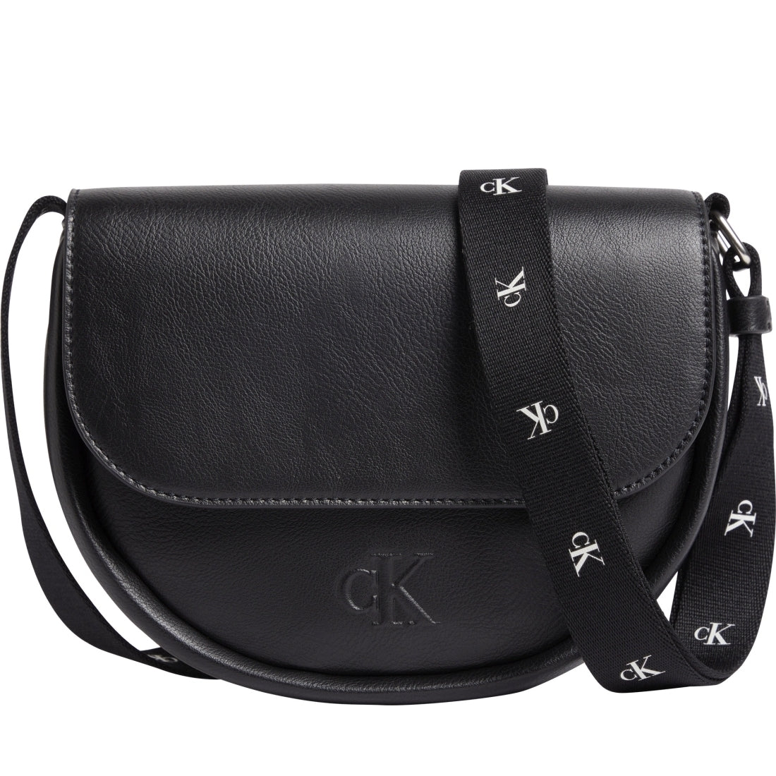 Calvin Klein Jeans womens black ultralight saddle crossbody | Vilbury London