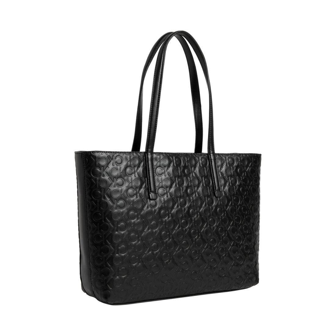 Calvin Klein womens black must shopper - emb mono | Vilbury London